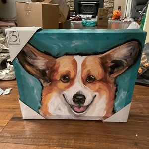 Decor 5 dog painted canvas 14x11 beautiful